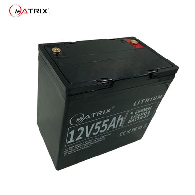 ABS обстреливают батарею LFP 12V 55Ah LiFePO4 5KG солнечной энергии