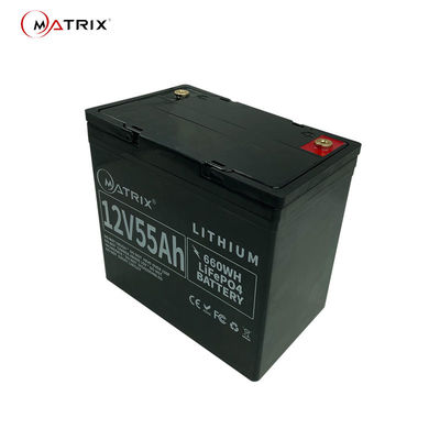 продолжительность жизни батареи солнечной энергии 12V 55Ah LiFePO4 10-летняя